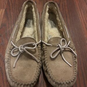 UGG Beige Suede Slippers